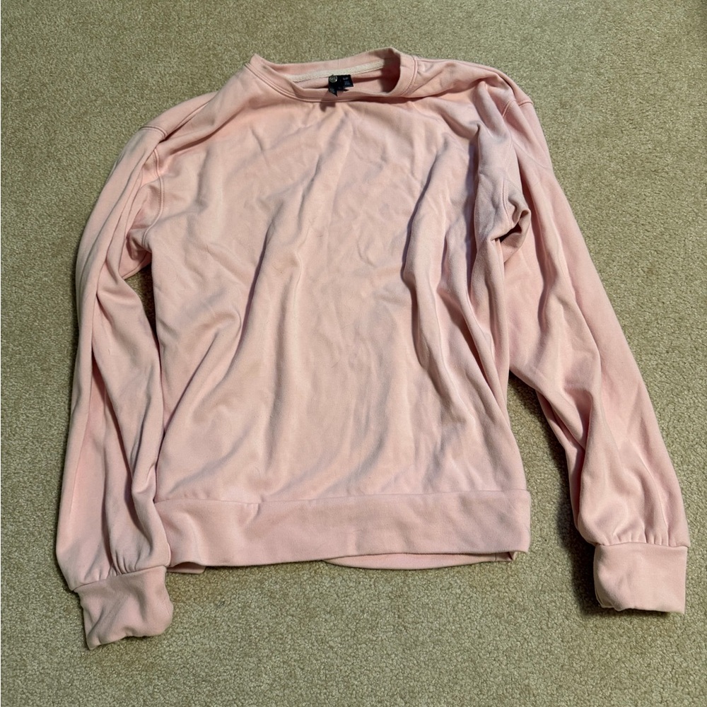 Orb Light Pink Crewneck Sweatshirt Size S